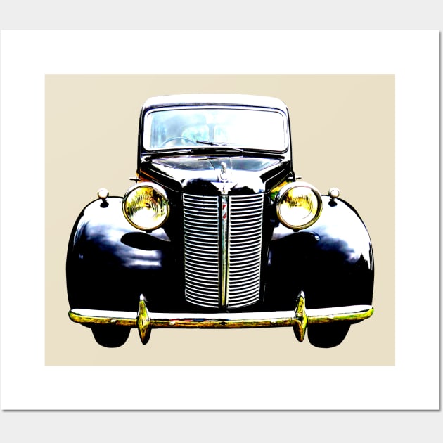 Austin Ten 1940s British classic car high contrast Wall Art by soitwouldseem